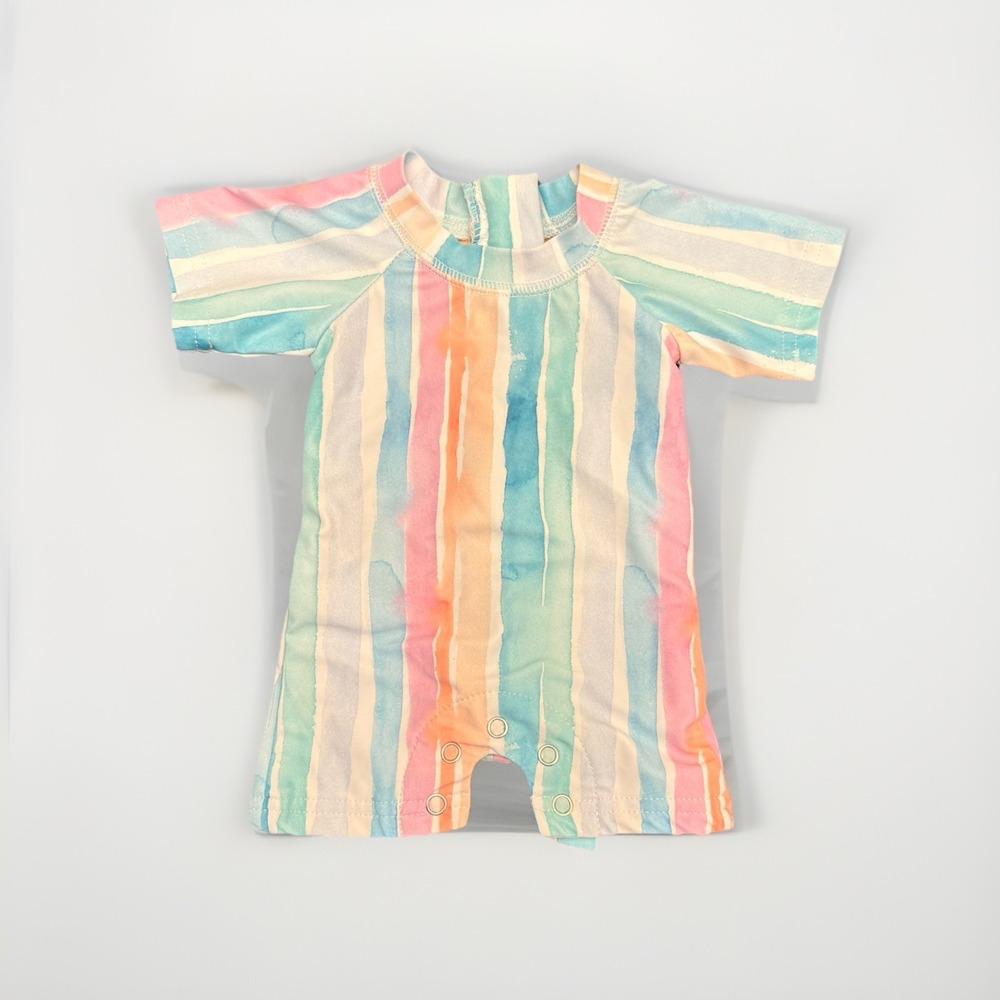 Ollie Jay Pastel Tie Dye Infant Rash-guard Swim Suit Size 0-3 Months